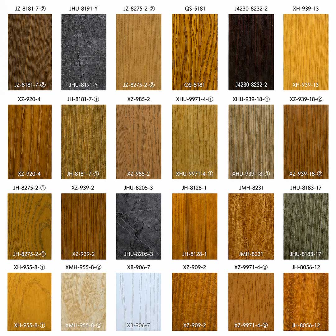 Door colours and wood-grain finishes
