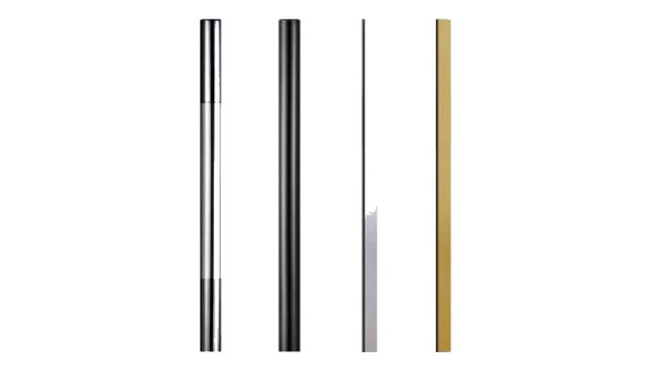 Pull handle finishes: black and chrome, matte black, brushed stainless and brushed gold